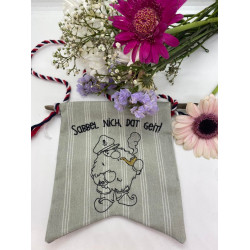 Stickdatei ITH - Seebär Gnom Wimpel "Kumm in"